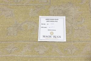 Golden Yellow Floral 8x8 Chobi Oriental Square Rug