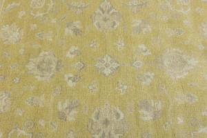 Golden Yellow Floral 8x8 Chobi Oriental Square Rug