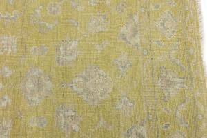 Muted Golden Yellow Floral 4x6 Transitional Oriental Area Rug