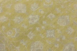 Muted Golden Yellow Floral 4x6 Transitional Oriental Area Rug