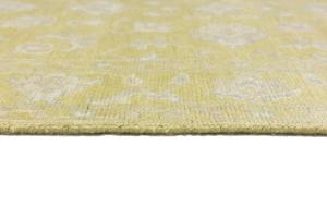 Muted Golden Yellow Floral 4x6 Transitional Oriental Area Rug