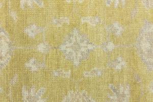 Muted Golden Yellow Floral 4x6 Transitional Oriental Area Rug