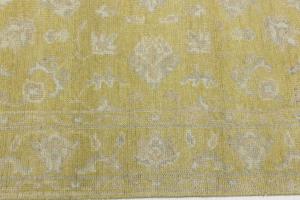 Muted Golden Yellow Floral 4x6 Transitional Oriental Area Rug