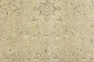 Muted Pinkish Beige Floral 8X8 Transitional Oriental Square Rug