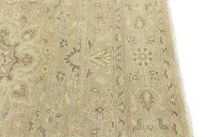 Muted Pinkish Beige Floral 8X8 Transitional Oriental Square Rug