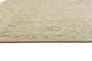 Muted Pinkish Beige Floral 8X8 Transitional Oriental Square Rug