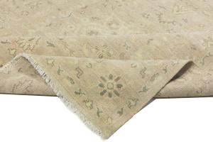 Muted Pinkish Beige Floral 8X8 Transitional Oriental Square Rug