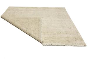 Muted Pinkish Beige Floral 8X8 Transitional Oriental Square Rug