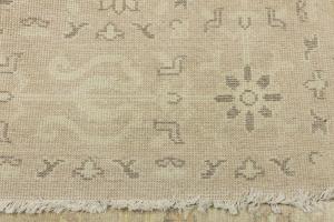 Muted Pinkish Beige Floral 8X8 Transitional Oriental Square Rug