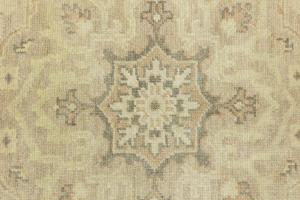 Muted Pinkish Beige Floral 8X8 Transitional Oriental Square Rug