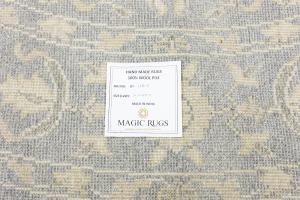 Muted Gray Floral 6X6 Transitional Oriental Round Rug