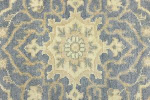 Muted Gray Floral 8X8 Transitional Oriental Square Rug