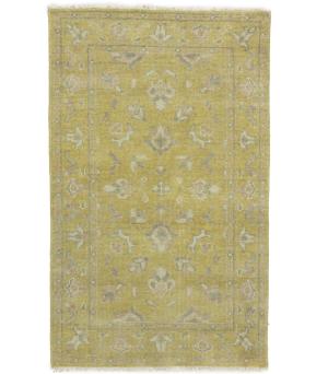 Muted Golden Yellow 2X3 Transitional Oriental Rug