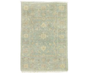 Muted Beige Floral 2X3 Transitional Oriental Rug