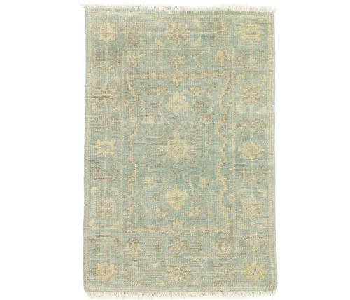 Muted Beige Floral 2X3 Transitional Oriental Rug