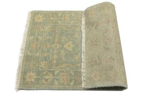 Muted Beige Floral 2X3 Transitional Oriental Rug
