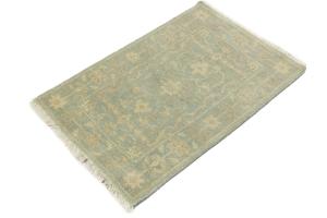 Muted Beige Floral 2X3 Transitional Oriental Rug