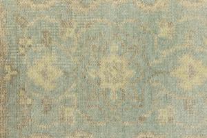 Muted Teal Floral 2X3 Transitional Oriental Rug