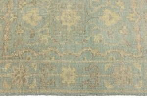 Muted Teal Floral 2X3 Transitional Oriental Rug