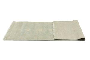 Muted Aqua Blue Floral Transitional 3X8 Oriental Runner Rug
