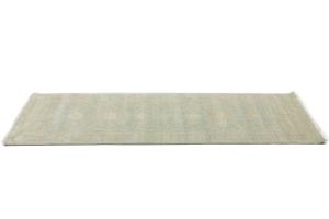 Muted Aqua Blue Floral Transitional 3X8 Oriental Runner Rug