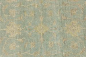 Muted Aqua Blue Floral Transitional 3X8 Oriental Runner Rug