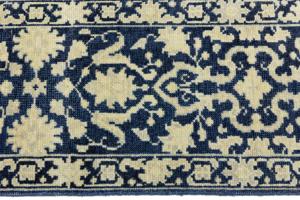 Muted Blue Floral Transitional 2X12 Oriental Runner Rug