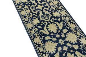 Muted Blue Floral Transitional 2X12 Oriental Runner Rug