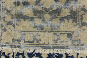 Muted Blue Floral Transitional 2X12 Oriental Runner Rug