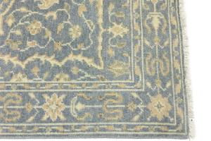 Muted Gray Floral 4x6Transitional Oriental Area Rug