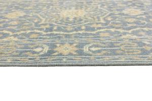 Muted Gray Floral 4x6Transitional Oriental Area Rug