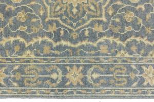 Muted Gray Floral 4x6Transitional Oriental Area Rug