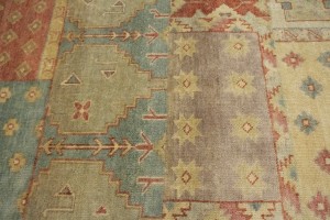 Multicolored Geometric 8X10 Patchwork Oriental Rug