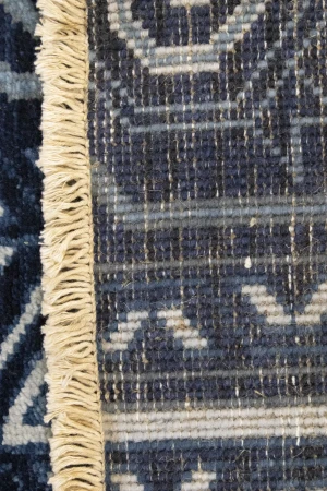 Dark Navy & Gray 2X10 Contemporary Runner Rug
