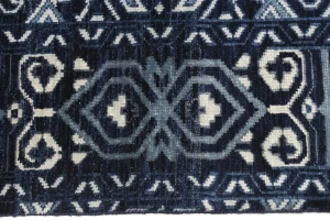 Dark Navy & Gray 2X10 Contemporary Runner Rug