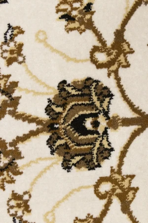 Ivory Floral Oriental Style 3X11 Machine-Made Runner Rug