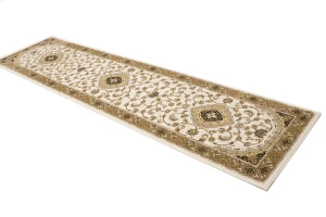 Ivory Floral Oriental Style 3X11 Machine-Made Runner Rug