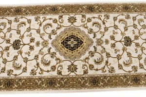 Ivory Floral Oriental Style 3X11 Machine-Made Runner Rug
