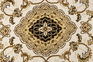 Ivory Floral Oriental Style 3X11 Machine-Made Runner Rug
