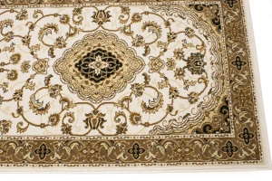 Ivory Floral Oriental Style 3X11 Machine-Made Runner Rug