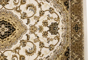 Ivory Floral Oriental Style 3X11 Machine-Made Runner Rug