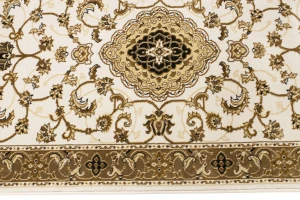 Ivory Floral Oriental Style 3X11 Machine-Made Runner Rug