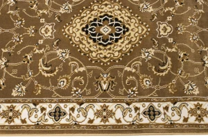 Brown Floral Oriental Style 3X11 Machine-Made Runner Rug