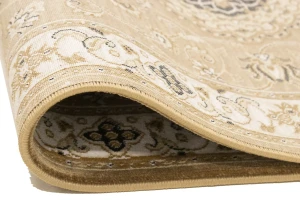 Brown Floral Oriental Style 3X11 Machine-Made Runner Rug