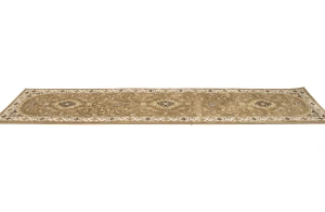 Brown Floral Oriental Style 3X11 Machine-Made Runner Rug