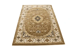 Brown Floral Oriental Style 4X6 Machine-Made Rug