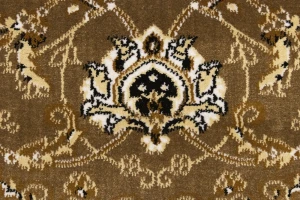 Brown Floral Oriental Style 4X6 Machine-Made Rug