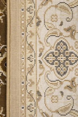 Brown Floral Oriental Style 4X6 Machine-Made Rug