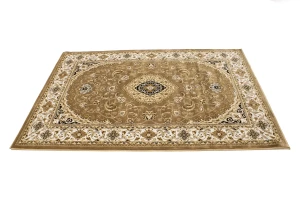 Brown Floral Oriental Style 4X6 Machine-Made Rug