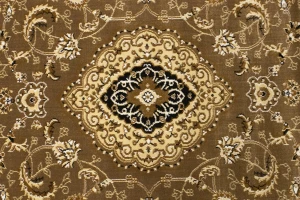 Brown Floral Oriental Style 4X6 Machine-Made Rug